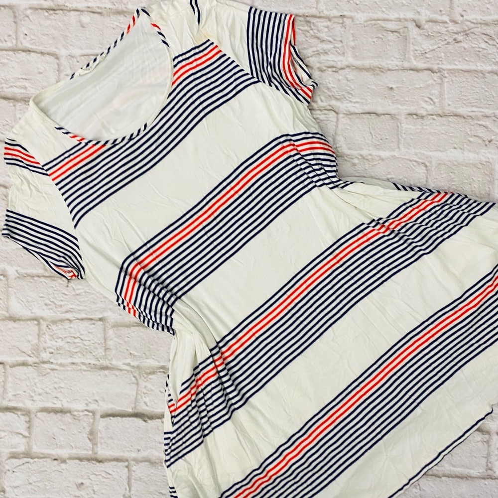 Peach Love California striped dress with pockets